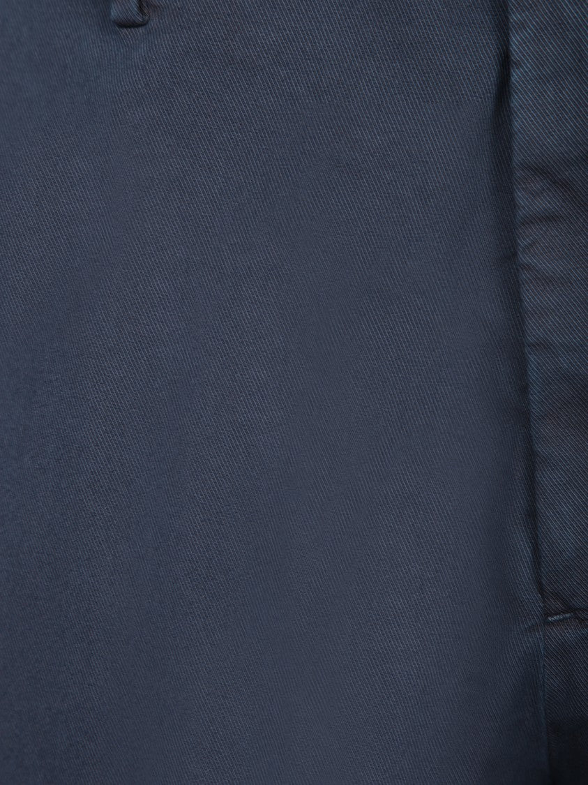 Dell'oglio Tapered Blue Cotton Trousers