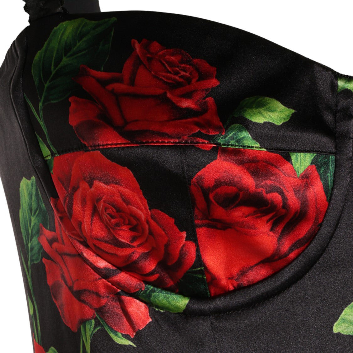 Dolce & Gabbana Fitted Midi Dress With Striking Floral Pattern