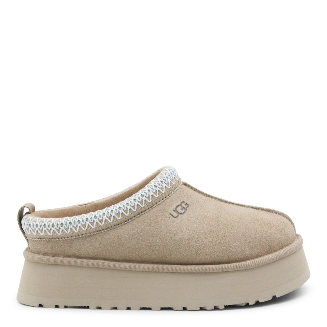 Ugg Slip-On Flat Shoes With Decorative Zigzag Stitch