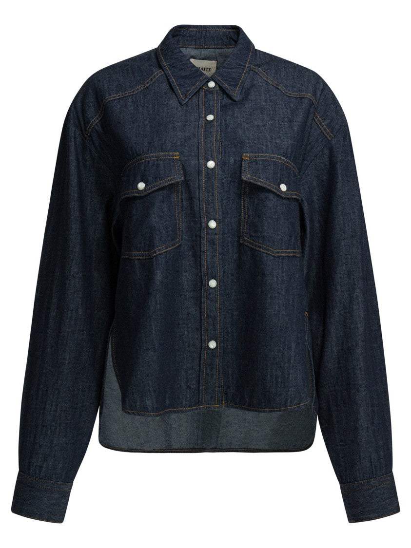 Khaite Classic Denim Jacket With Structured Collar