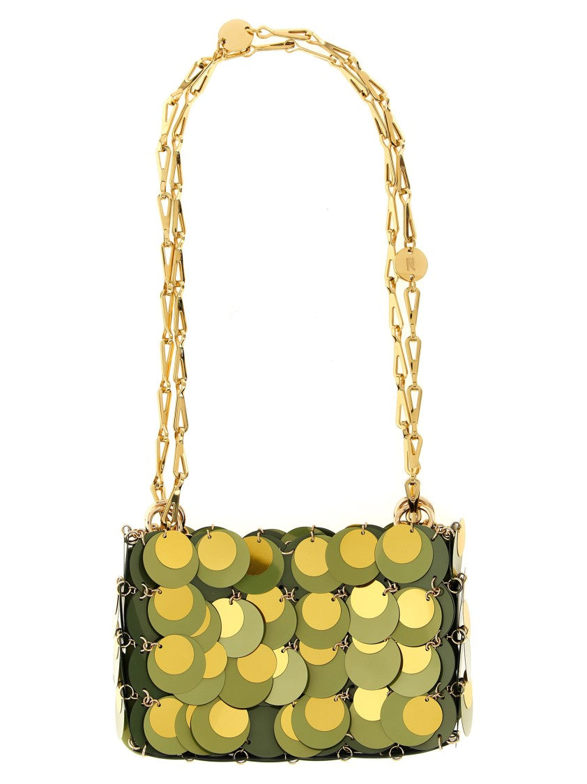 Paco Rabanne 'Kaki Sparkle Nano' Shoulder Bag