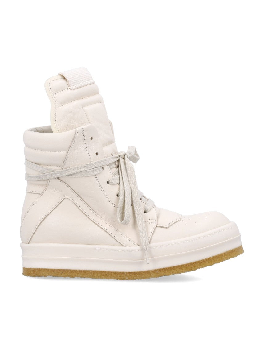 Rick Owens Geobasket High-Top Sneakers With Unique Creeper Sole