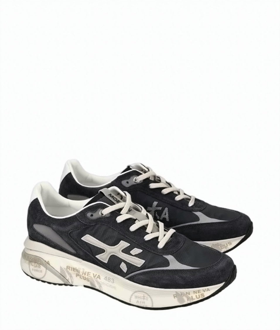 Premiata Blue Moerun Lace Up Sneakers
