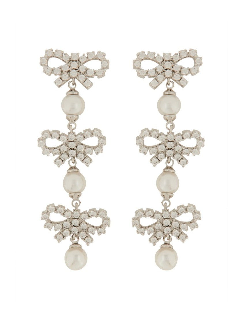 Self-Portrait Micro Bow Earrings