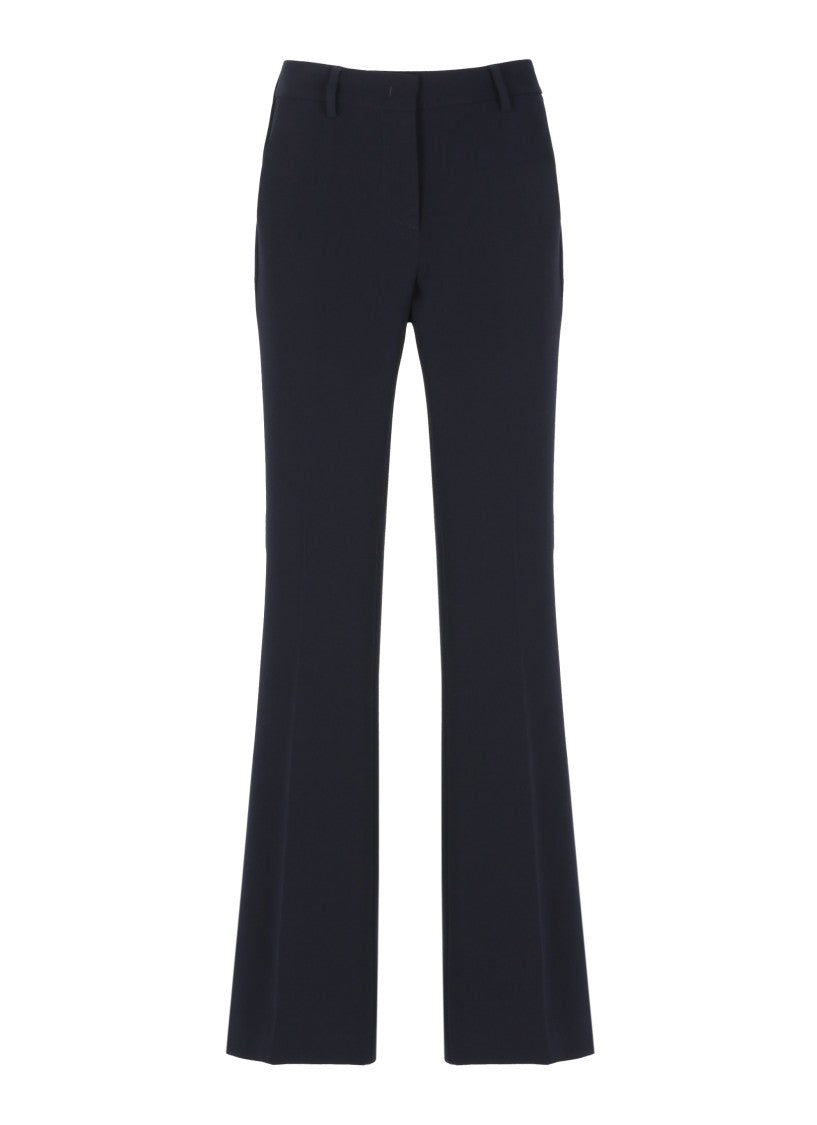 Alberto Biani Black Sleek Silhouette Minimalist Tailored Formal Pants