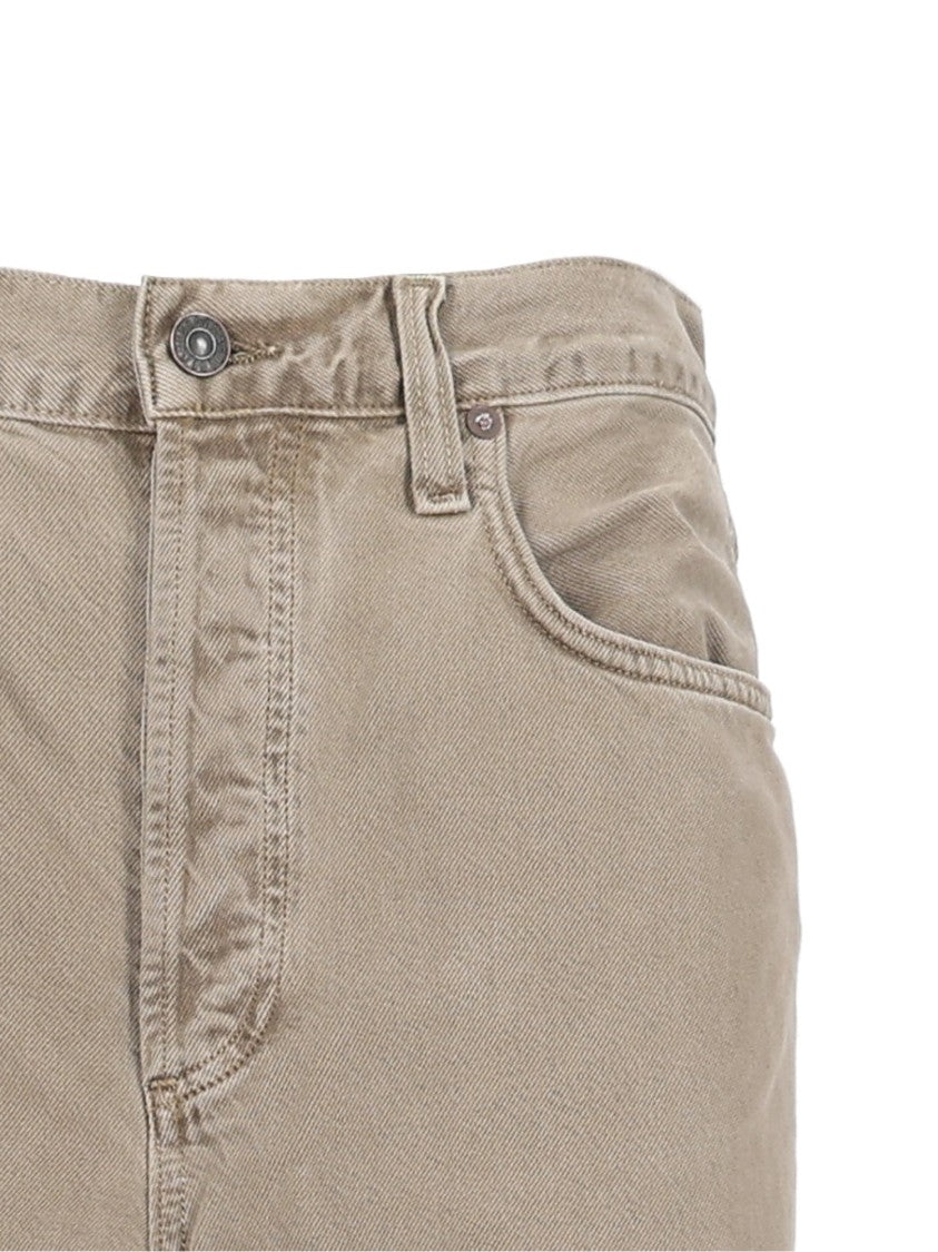 Agolde Low-Rise Wide-Leg Jeans With Classic Five-Pocket Styling