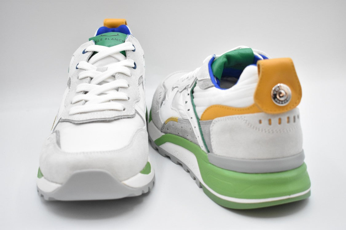 Voile Blanche Blue Green Ochre Suede Blend Sneakers