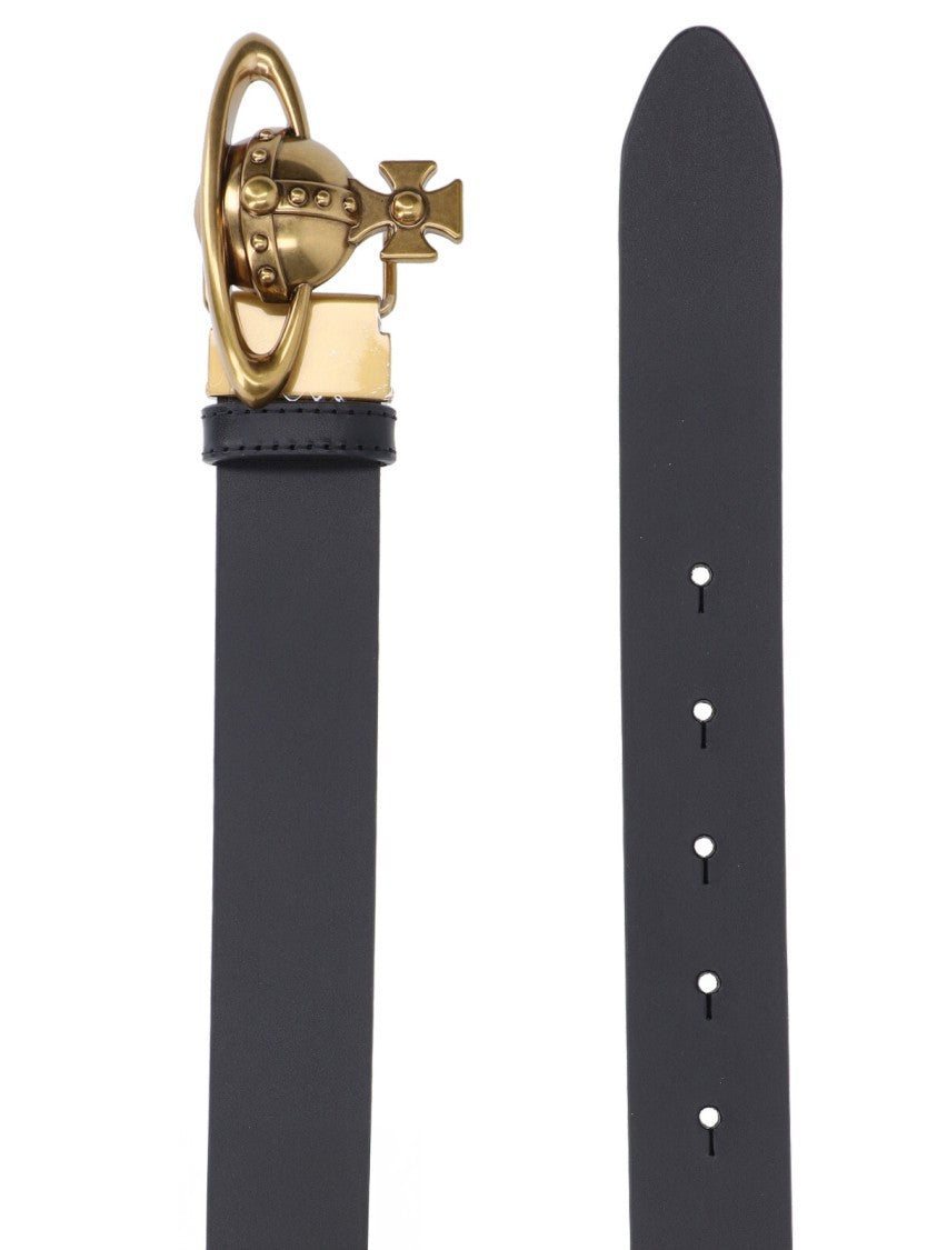 Vivienne Westwood "Orb Buckle" Belt Black