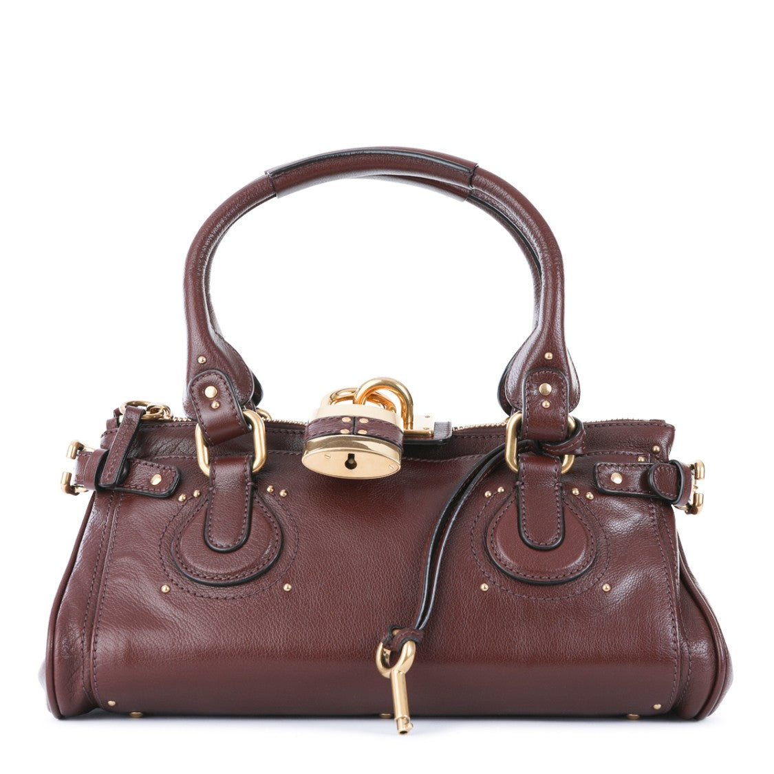 Chloé Structured Brown Leather Paddington Shoulder Bag