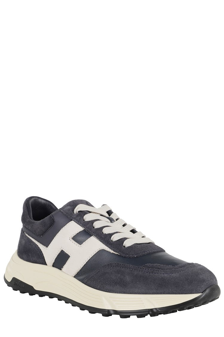 Hogan Hyperlight Lace-Up Sneakers With Technical Fabric Inserts