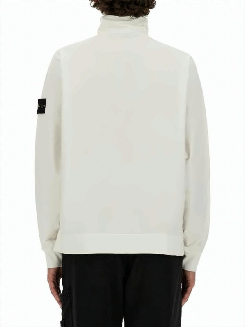 Stone Island High Buttoned Turtleneck Sweater