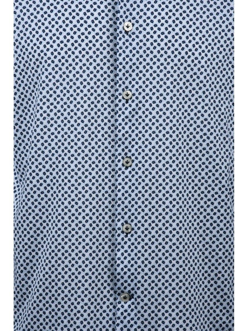 Sonrisa Fior Di Cotone Sonrisa Fior Di Cotone Cotton Shirt With Two-Tone Pattern