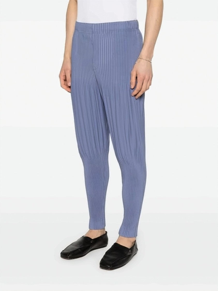 Homme Plissé Issey Miyake Pleated Casual Tapered Pants With Elastic Waistband