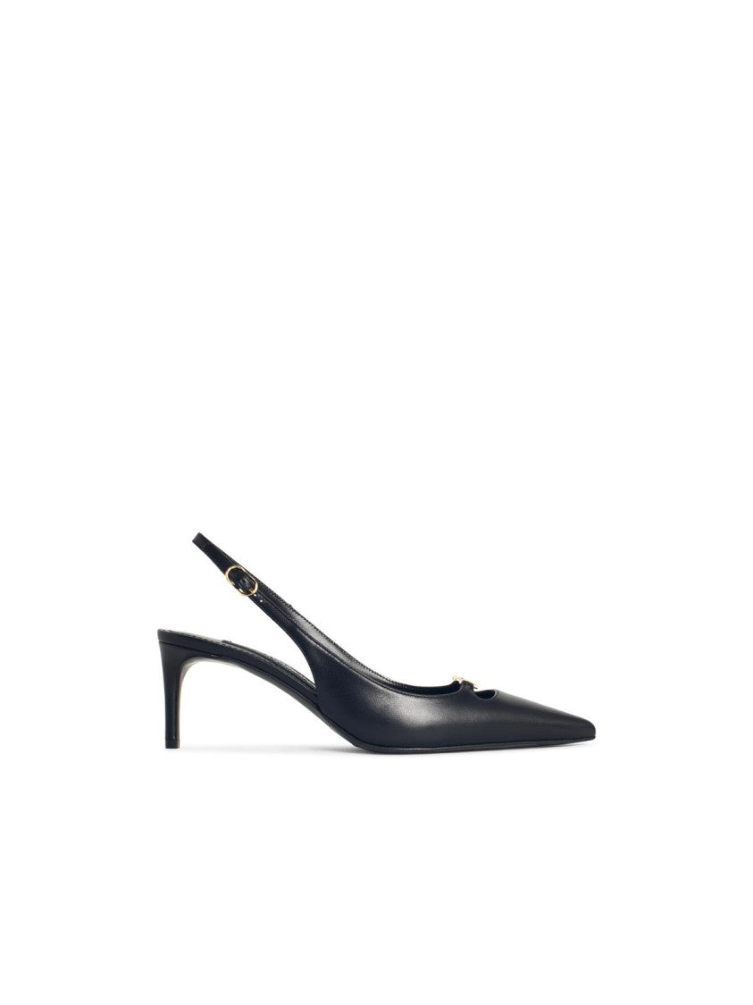 Dolce & Gabbana Black Leather Slingbacks