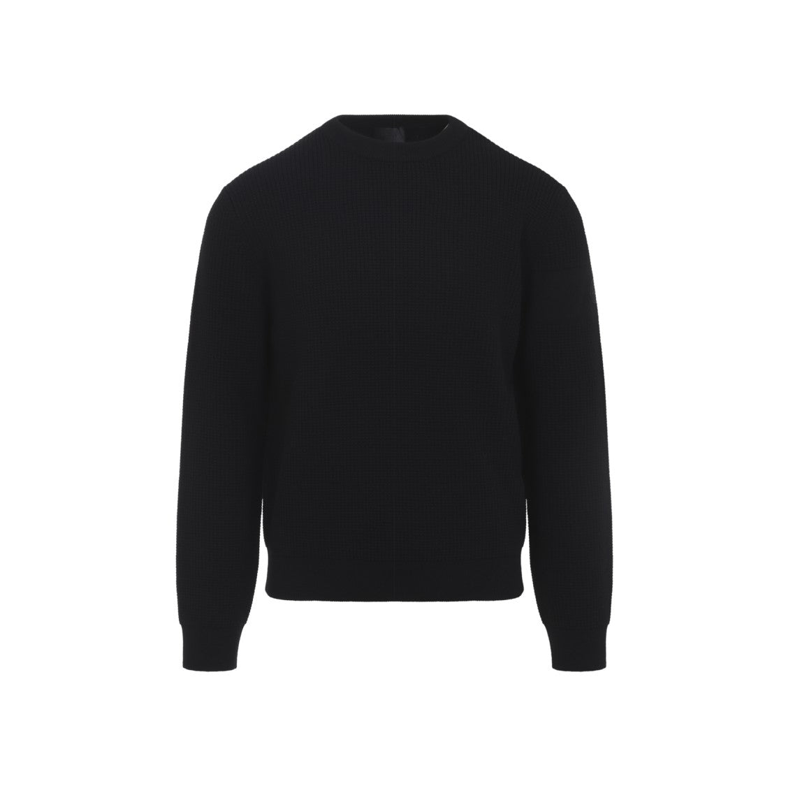 Moncler Knitted Virgin Wool Sweater With Tonal Logo Patch