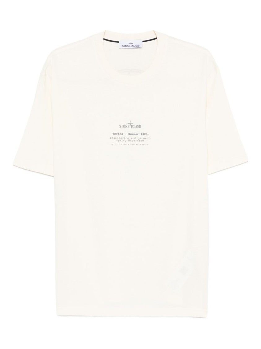 Stone Island Ribbed Crewneck Cotton T-Shirt