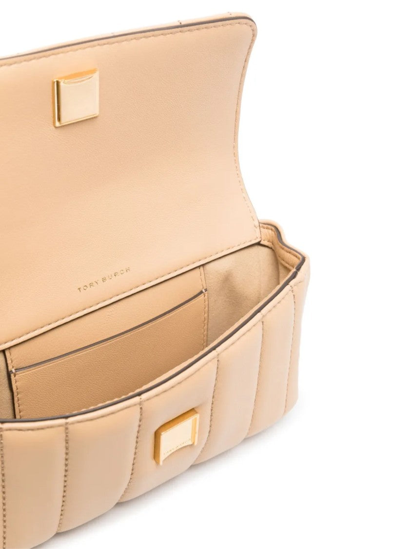 Tory Burch Kira Mini Flap Quilted Logo Shoulder Bag