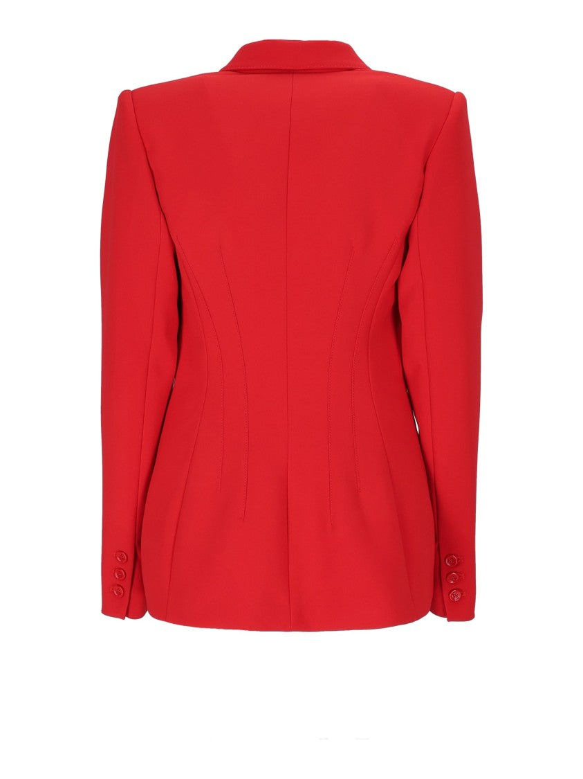 Elisabetta Franchi Tailored Double-Breasted Jacket With Structured Shoulders And Flattering Silhouette