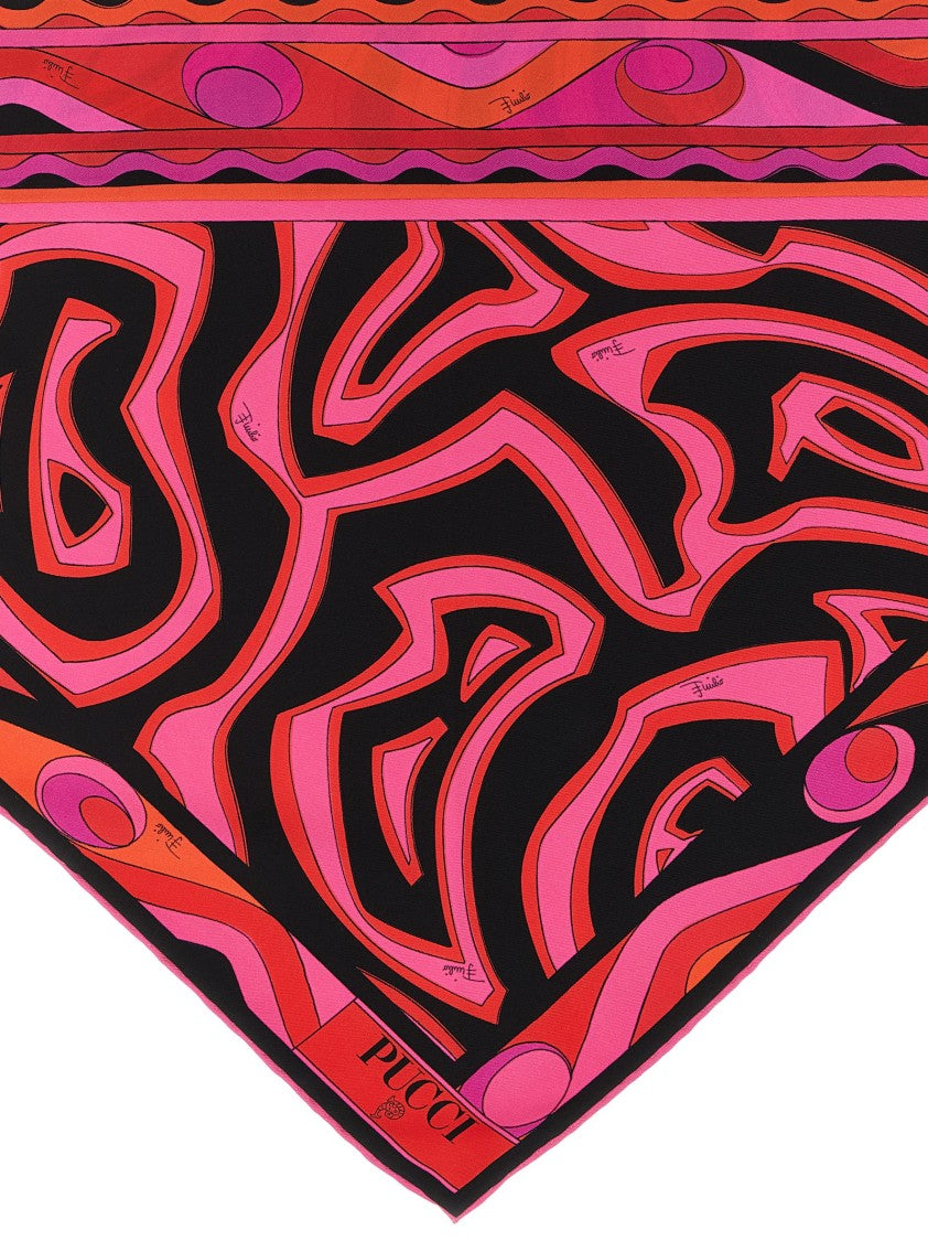 Emilio Pucci Printed Silk Twill Triangle Scarf