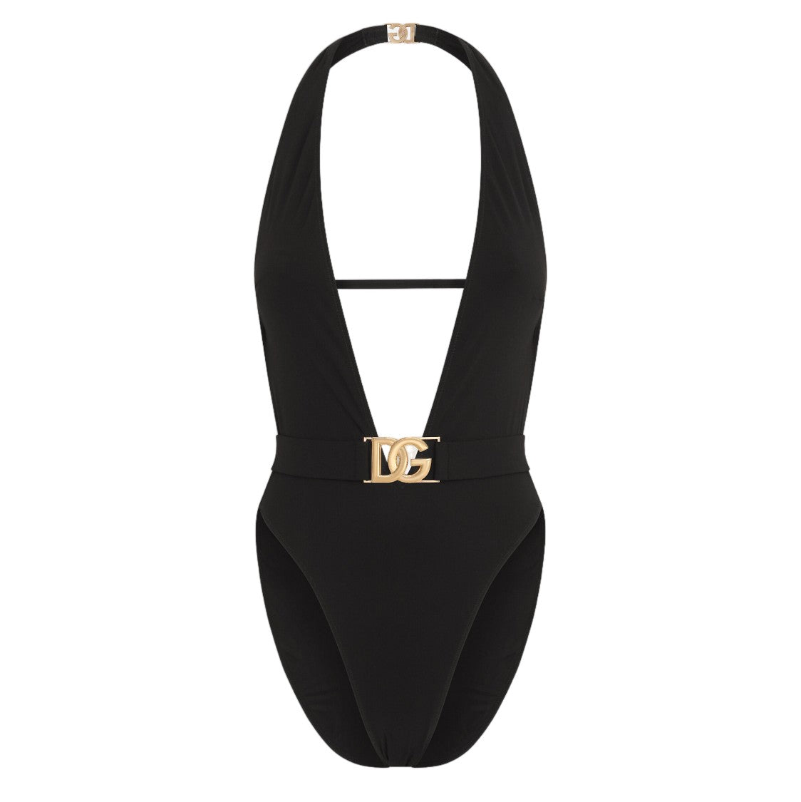 Dolce & Gabbana One-Piece Swimsuit With Plunging Neckline