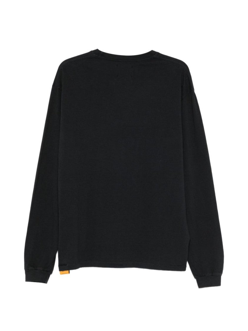 Gallery Dept. Black Long-Sleeve Sweathirt With Contrasting Logo Print