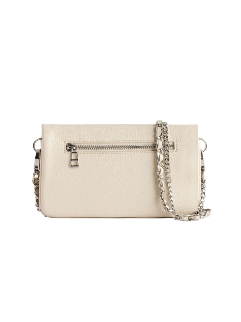Zadig & Voltaire Rectangular Textured Clutch Bag With Metallic Wing Detail