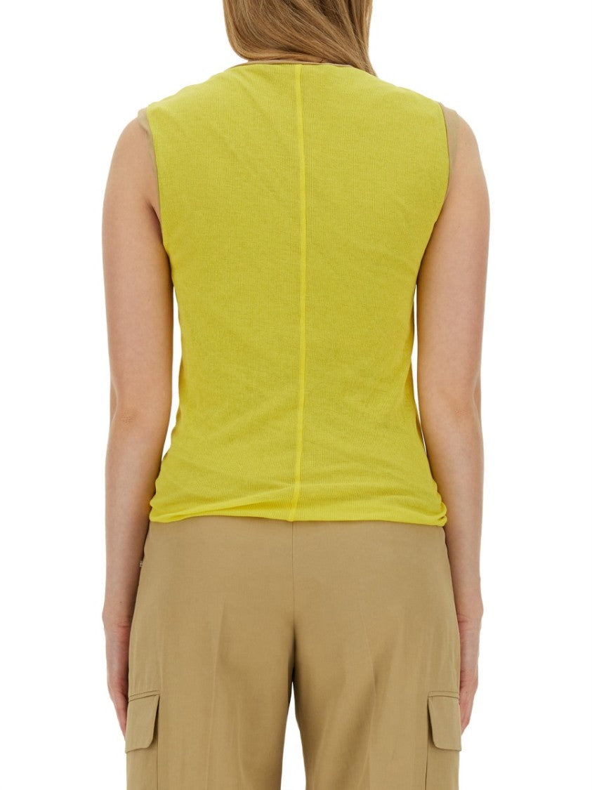 Sportmax Sleeveless Round Neck Top With Vertical Seam Detail