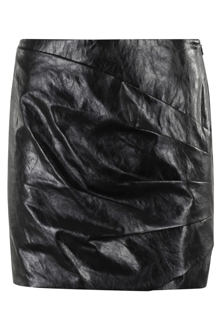 Federica Tosi Metallic Leather Miniskirt