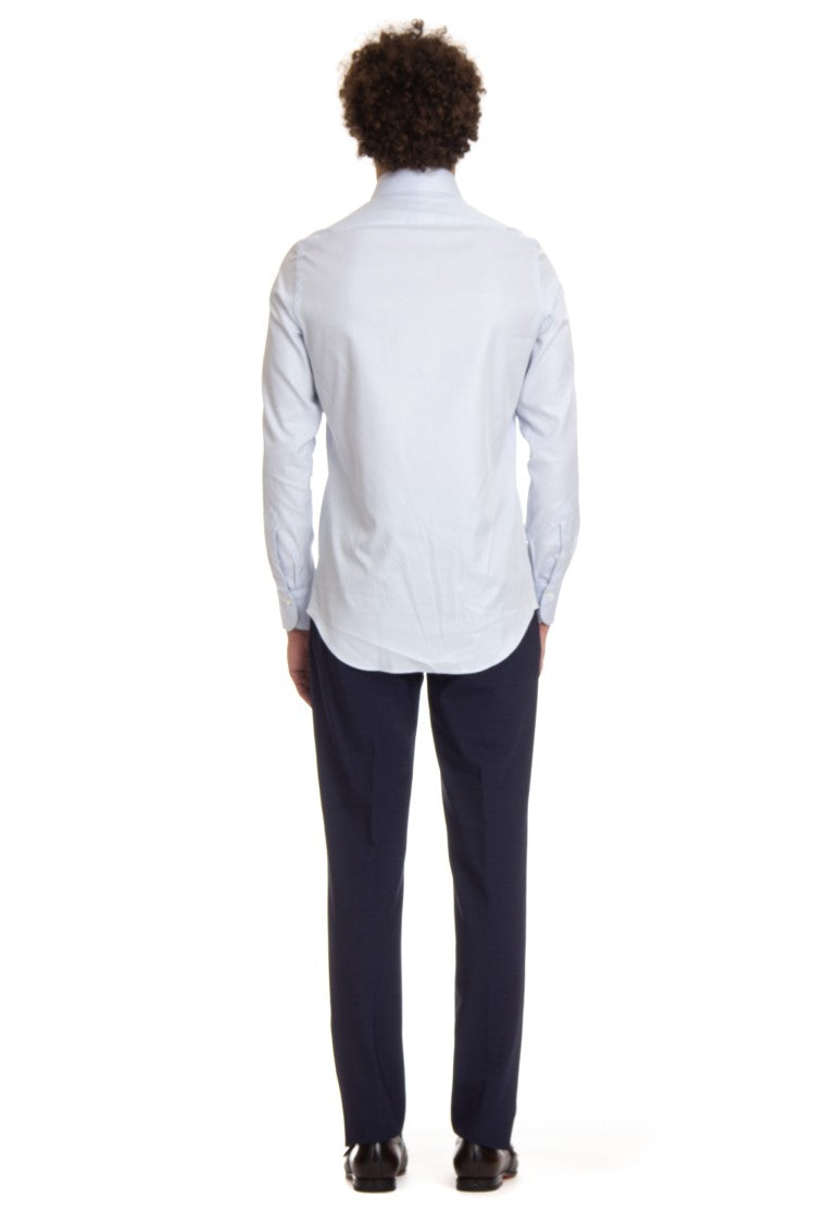 Finamore Textured Cotton Tailored Shirt Milano Line
