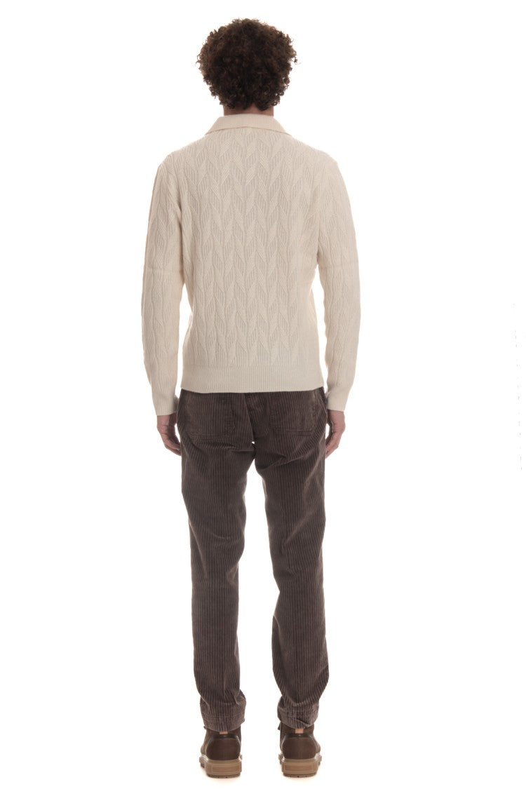 Drumohr Open Collar Lambswool Polo