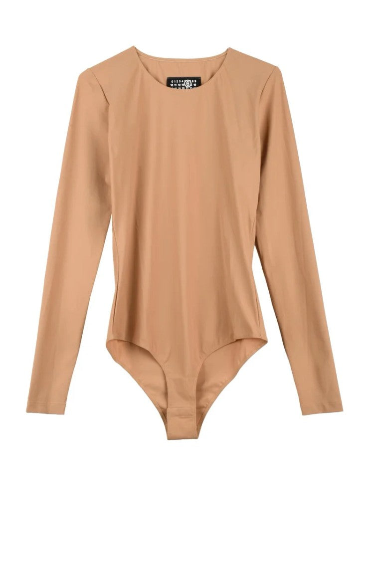 Maison Margiela Seamless Long-Sleeved Bodysuit With Round Neckline