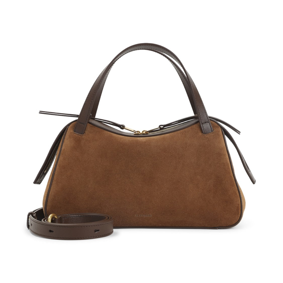 Jil Sander Structured Suede And Calf Leather Shoulder Bag