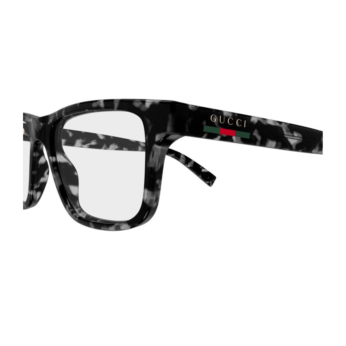 Gucci Havana Grey Gg1987o Sign Acetate Rectangular Sunglasses