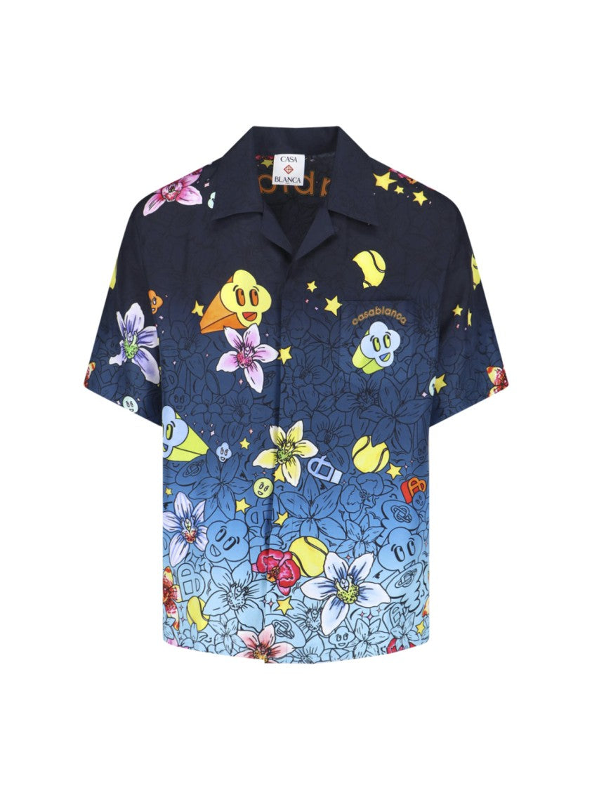 Casablanca "Graffiti Repeat" Shirt – Blue