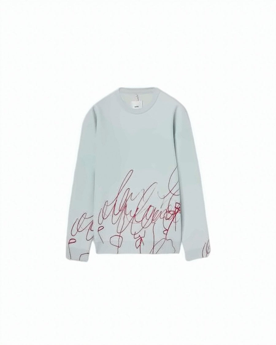 Oamc Abstract Pattern Long-Sleeve Knit Top