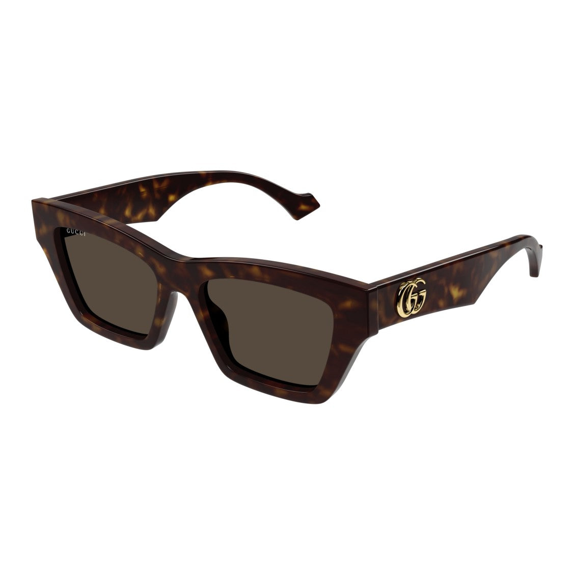 Gucci Gg1753s Bold Rectangular Tortoiseshell Sunglasses