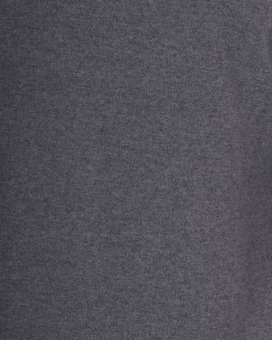 Eleventy Crew Neck Grey Wool Sweater With Contrasting Detailing