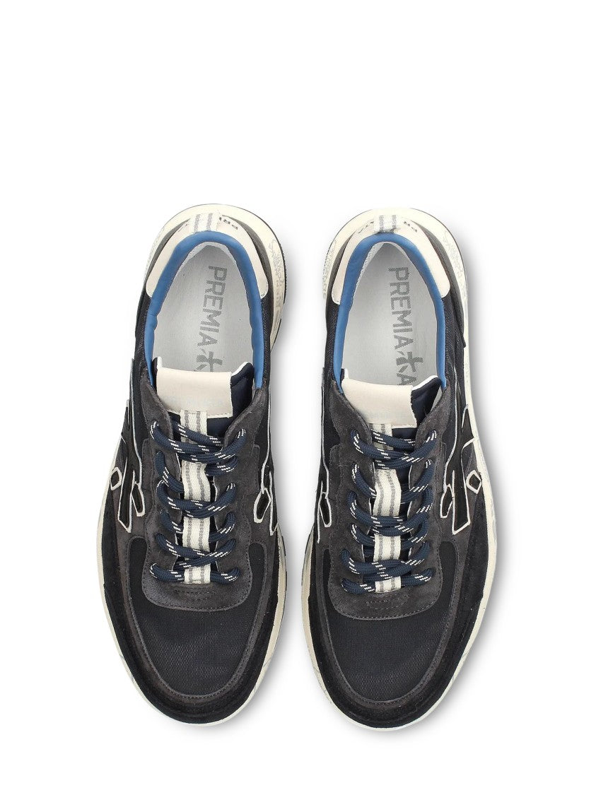 Premiata Low-Top Sneakers With Textured Materials