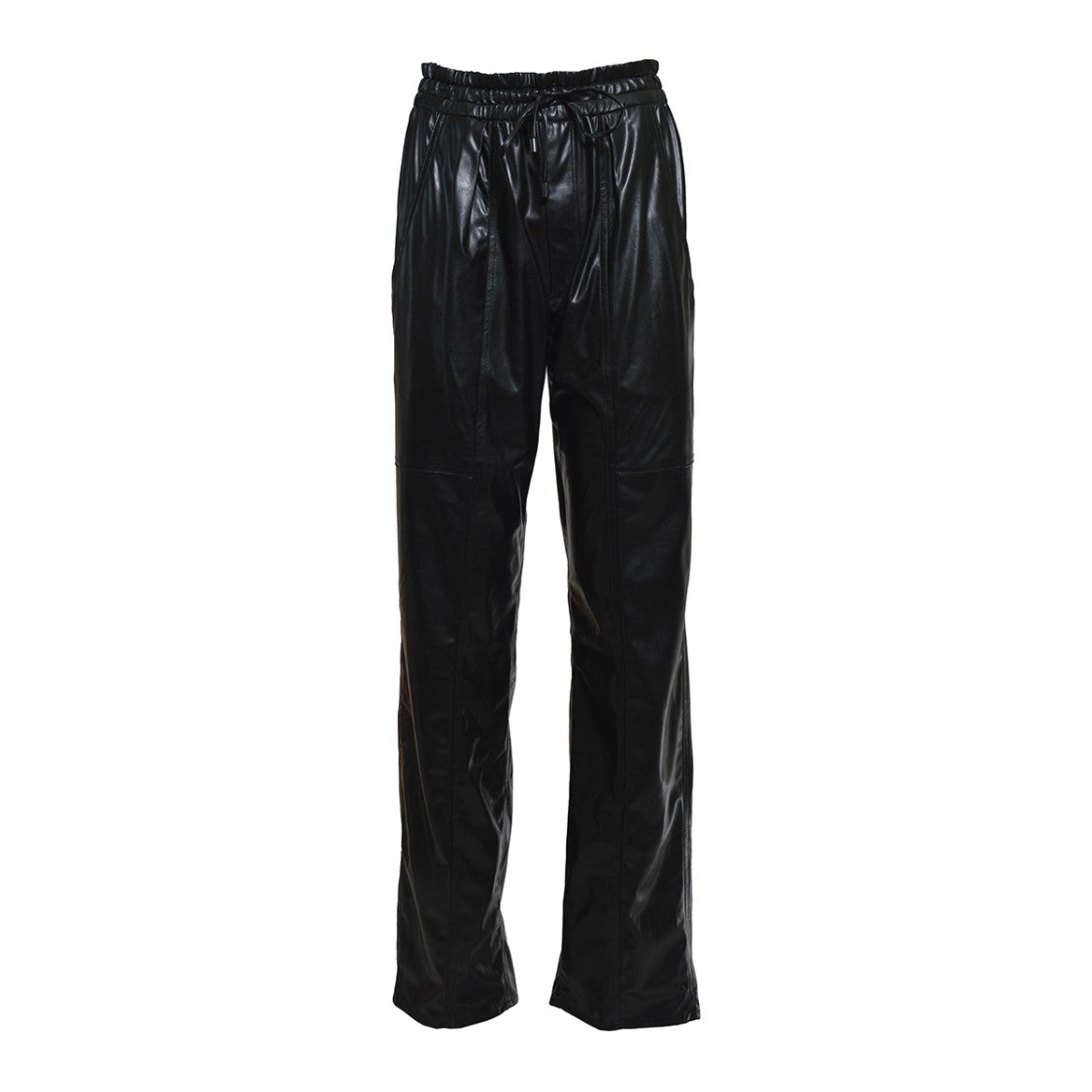 Isabel Marant Étoile Brina Straight Leg Pants In Black Faux Leather
