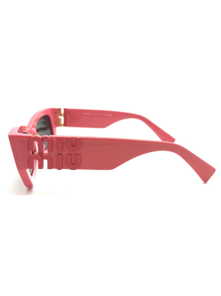 Miu Miu Angled Cat-Eye Acetate Sunglasses With Distinctive Logo Detail