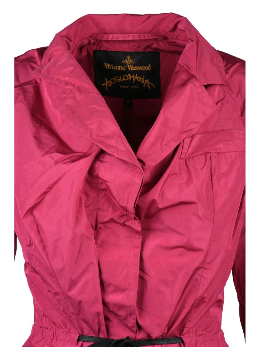 Vivienne Westwood Anglomania Structured Fuchsia Jacket With Unique Ruched Detailing