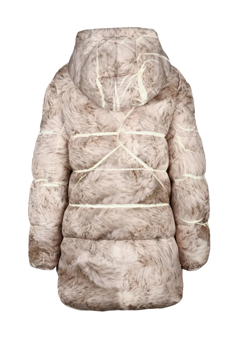 Plus Pellican Down Jacket With Zip - Beige