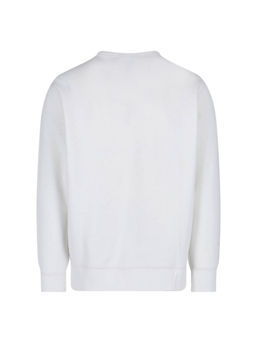 Polo Ralph Lauren Classic White Sweater With Round Neckline And Long Sleeves