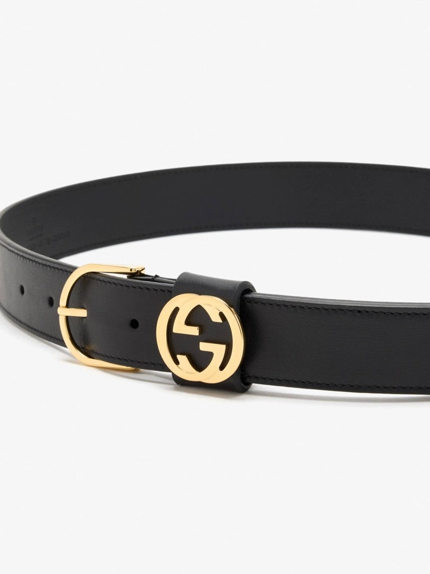 Gucci Black Belt W.30 Leather Accessory