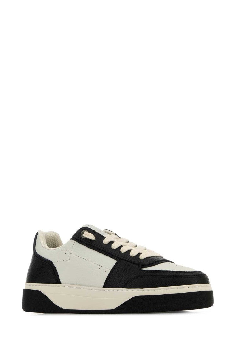 Represent Two-Tone Leather And Suede Initial Sneakers