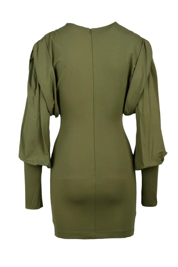 The Attico Jersey Sheath Dress - Green