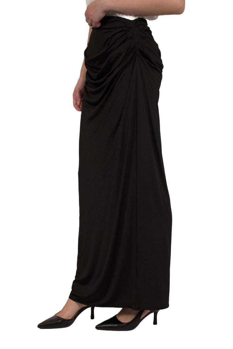 Magda Butrym Blue Crepe Midi Skirt