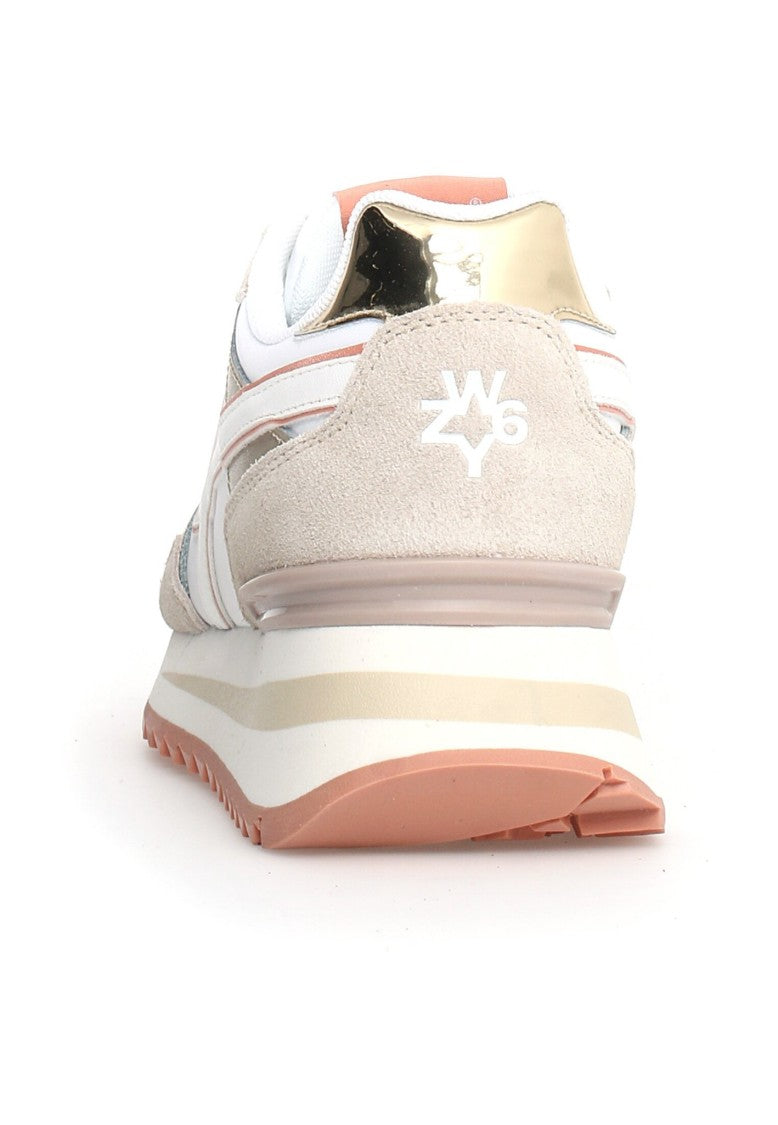 W6yz Technical Fabric Sneakers Suede Inserts Serrated