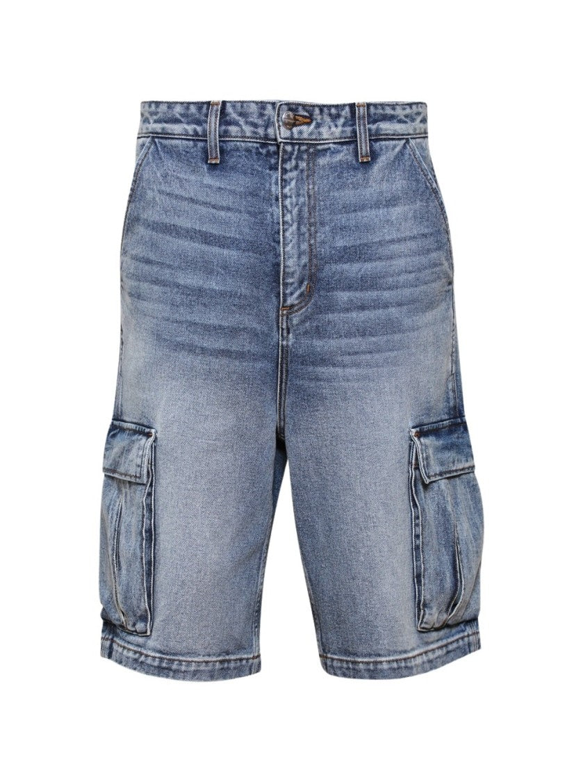 Rhude Cargo Denim Baggy Short Bay Indigo