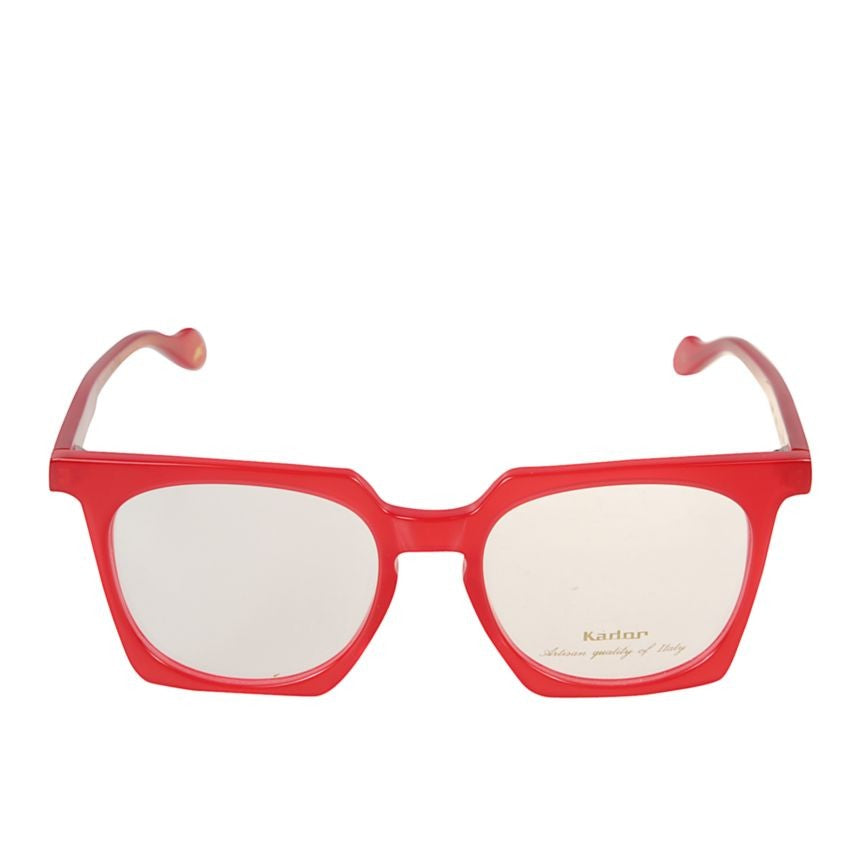 Kador Maya Light Bold Red Square-Frame Eyeglasses With Glossy Finish